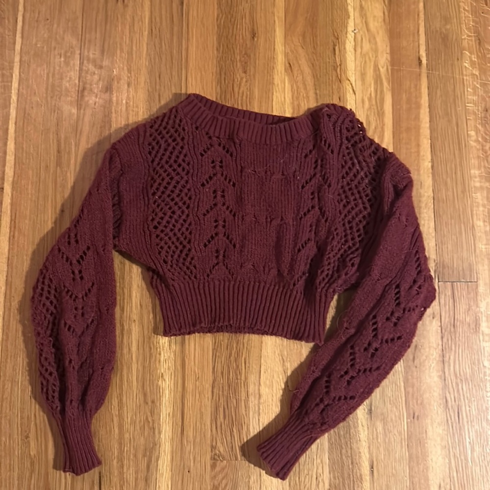 Maroon crop sweater